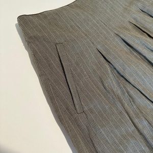 Cabi Pleated Lined Liverpool Skirt (New) w/ Micro Stripes (Size 0)